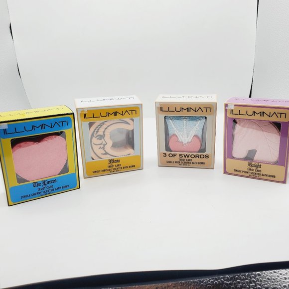NIB BUNDLE of 4 ILLUMINATI TAROT CARD BATH BOMBS - Picture 2 of 8
